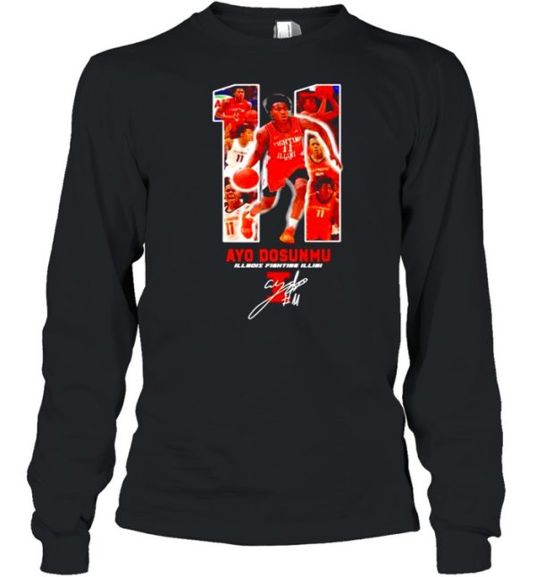 11 Ayo Dosunmu Illinois Fighting Illini signature shirt