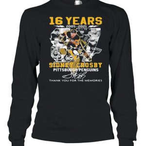 16 Years 2005 2021 Sidney Crosby Pittsburgh Penguins Thank You For The Memories Signature Shirt 3