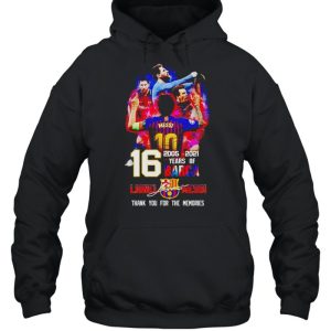 16 years of Barca 2005 2021 Lionel Messi thank you for the memories shirt 5