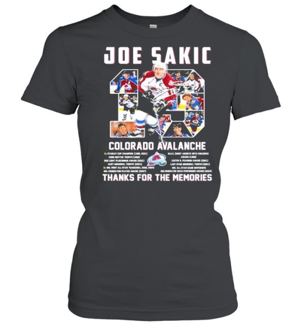 19 Joe Sakic Colorado Avalanche Thank You For The Memories Signature Shirt