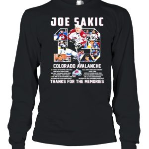 19 Joe Sakic Colorado Avalanche Thank You For The Memories Signature Shirt 3