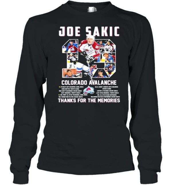 19 Joe Sakic Colorado Avalanche Thank You For The Memories Signature Shirt