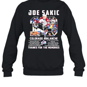 19 Joe Sakic Colorado Avalanche Thank You For The Memories Signature Shirt 4