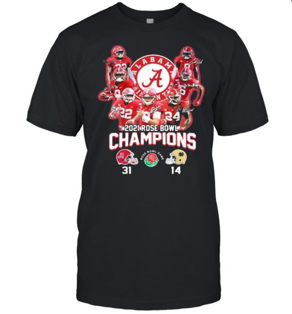 2021 Alabama Crimson Tide Rose Bowl Champions Shirt