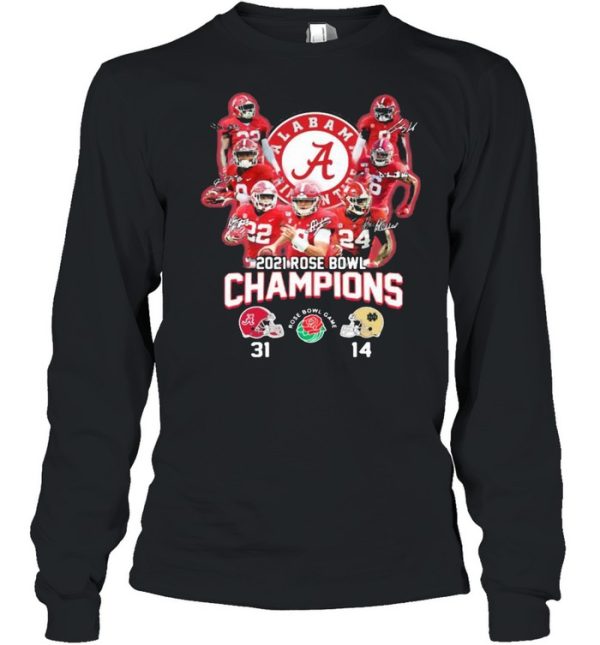 2021 Alabama Crimson Tide Rose Bowl Champions Shirt