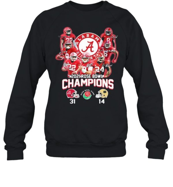 2021 Alabama Crimson Tide Rose Bowl Champions Shirt