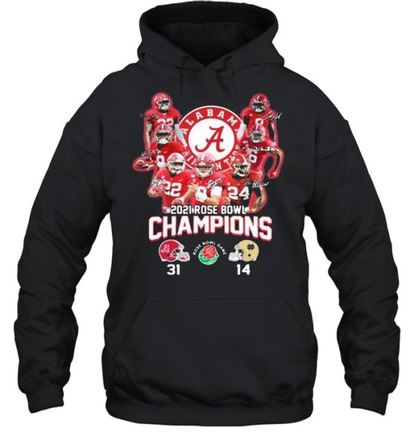 2021 Alabama Crimson Tide Rose Bowl Champions Shirt