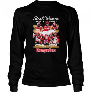 2022 real Women love Hockey smart Women love the Calgary Stampeders 2022 signatures shirt 3