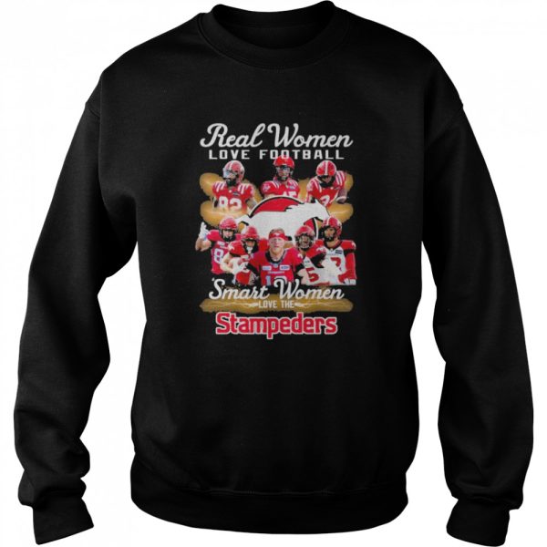 2022 real Women love Hockey smart Women love the Calgary Stampeders 2022 signatures shirt