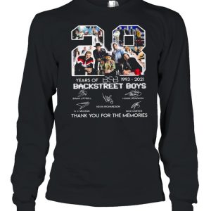 28 Years Of BSB 1993 2021 Backstreet Boys Thank You For The Memories Shirt 3