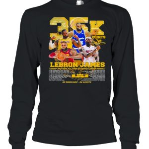 35k Points Lebron James 3rd Nba All Time Scoring Leader 9k Rebounds 9k Assists Shirt 3