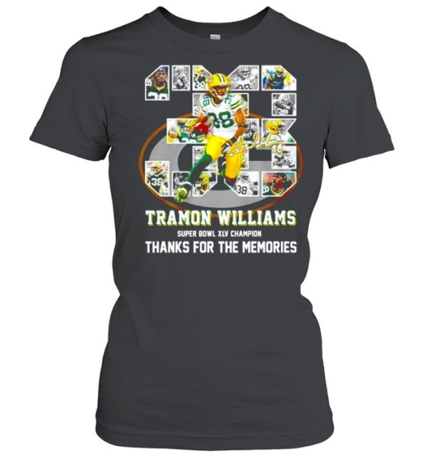 38 Tramon Williams super bowl XLV champion thanks for the memories shirt