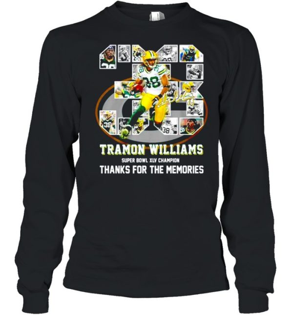 38 Tramon Williams super bowl XLV champion thanks for the memories shirt