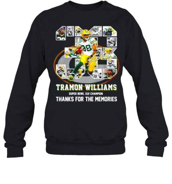 38 Tramon Williams super bowl XLV champion thanks for the memories shirt