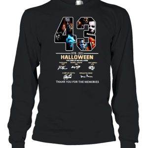 43 1978 2021 Halloween The Curse Of Michael Myers Signature Thank You For The Memories T shirt 3