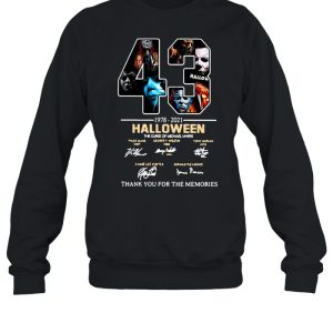 43 1978 2021 Halloween The Curse Of Michael Myers Signature Thank You For The Memories T shirt 4