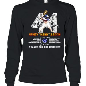 44 Henry Hank Aaron 1934 2021 thank you for the memories signature shirt 3