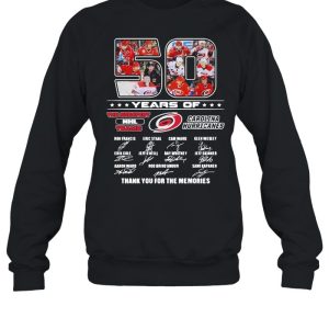 50 Years Of The greatest NHL Teams Carolina Hurricanes Signatures Thank You For The Memories Shirt 4