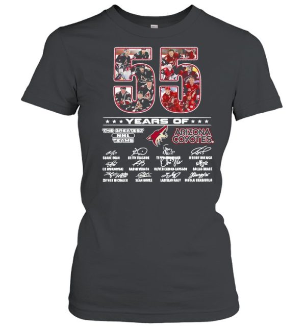 55 Years Of The Greatest NHL Teams Arizona Coyotes Signatures Shirt