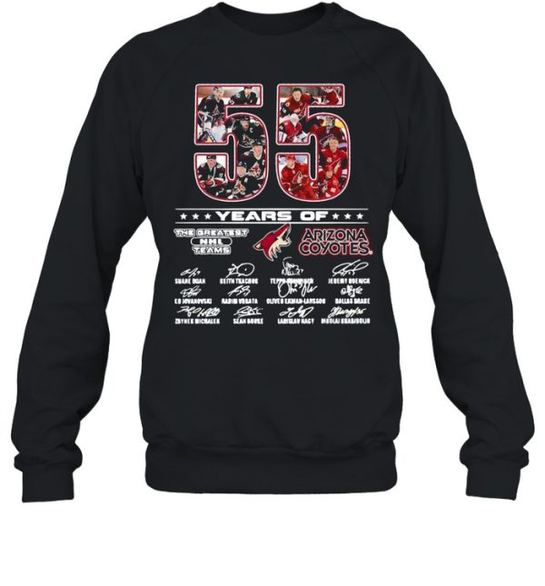 55 Years Of The Greatest NHL Teams Arizona Coyotes Signatures Shirt