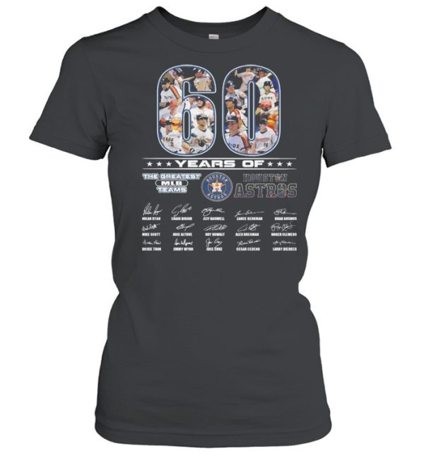 60 Years Of The Greatest MLB Teams Houston Astros Signatures Shirt