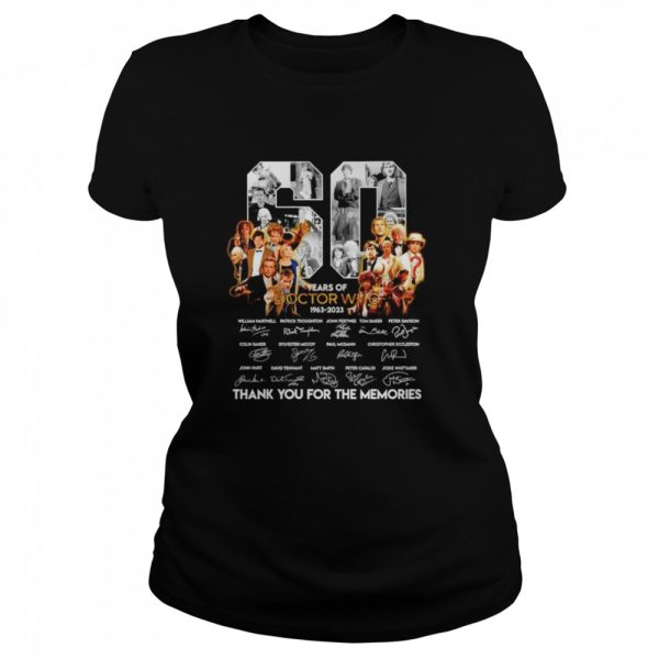 60 years of Doctor Who 1963 2023 thank you for the memories shirt