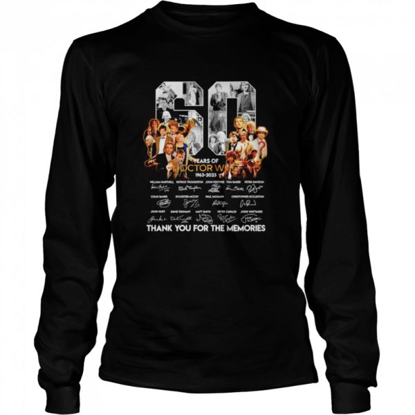 60 years of Doctor Who 1963 2023 thank you for the memories shirt