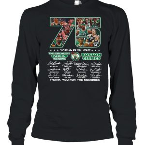 75 Years Of The Greatest NBA Teams Boston Celtics Thank You For The Memories Signature shirt 3