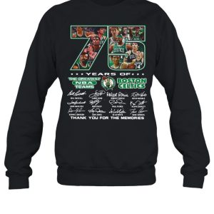 75 Years Of The Greatest NBA Teams Boston Celtics Thank You For The Memories Signature shirt 4