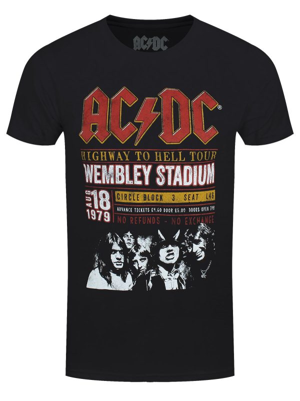 ACDC Wembley ’79 Men’s Black 100% Recycled Eco T-Shirt