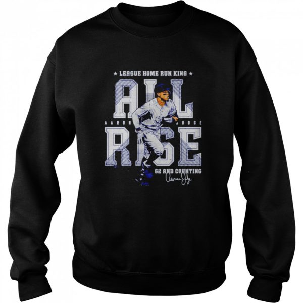 Aaron Judge all rise league home run king signature shirt