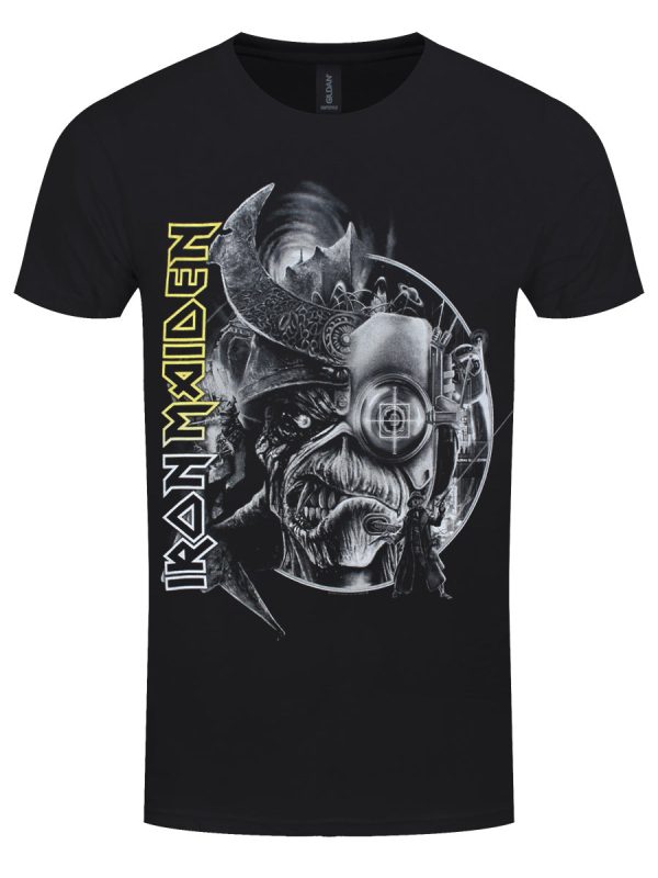 Iron Maiden The Future Past Tour ’23 Greyscale Men’s Black T-Shirt