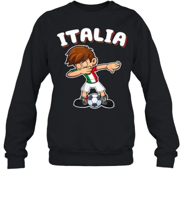 Italia Dabbing Football Soccer Boy Italy T-Shirt