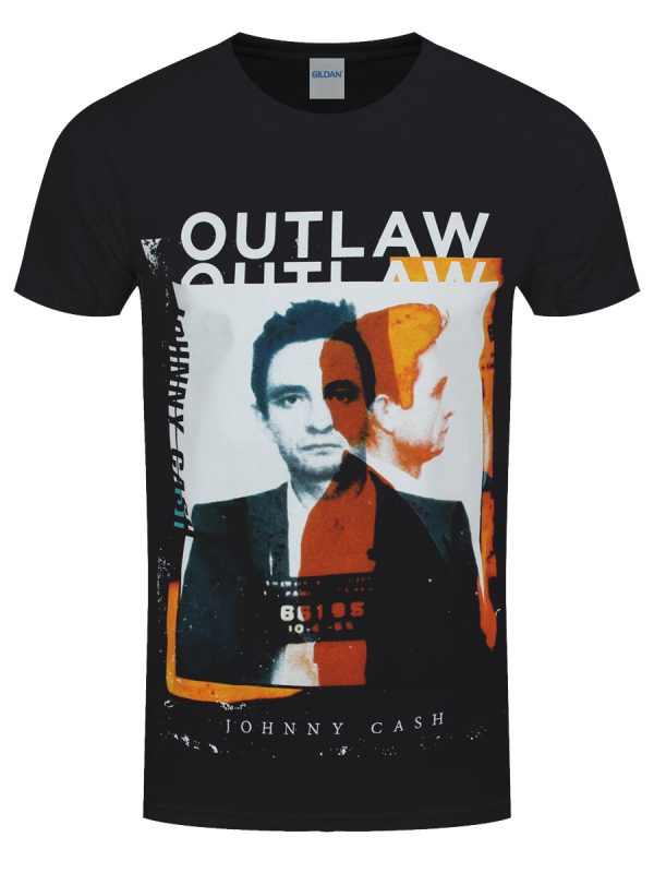 Johnny Cash Outlaw Men’s Black T-Shirt