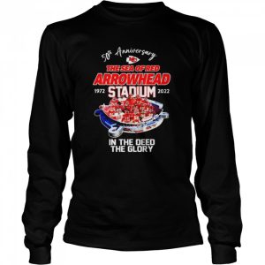 Kansas City Chiefs 50th anniversary the sea of red Arrowhead Stadium 1972 2022 in the deed the glory shirt 3