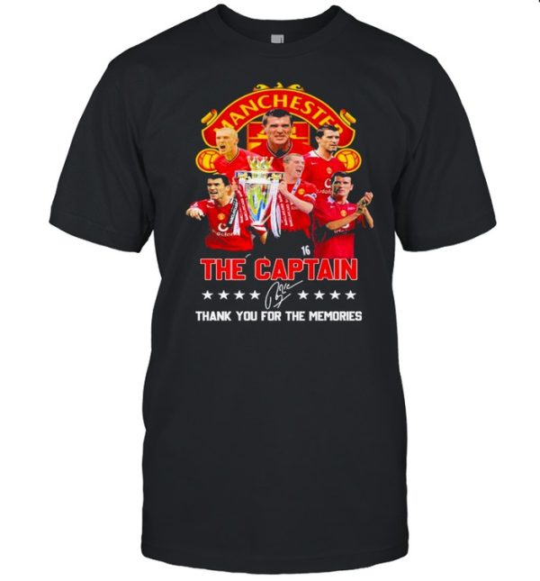 Manchester The Captain Signature Thank You For The Memories Shirt