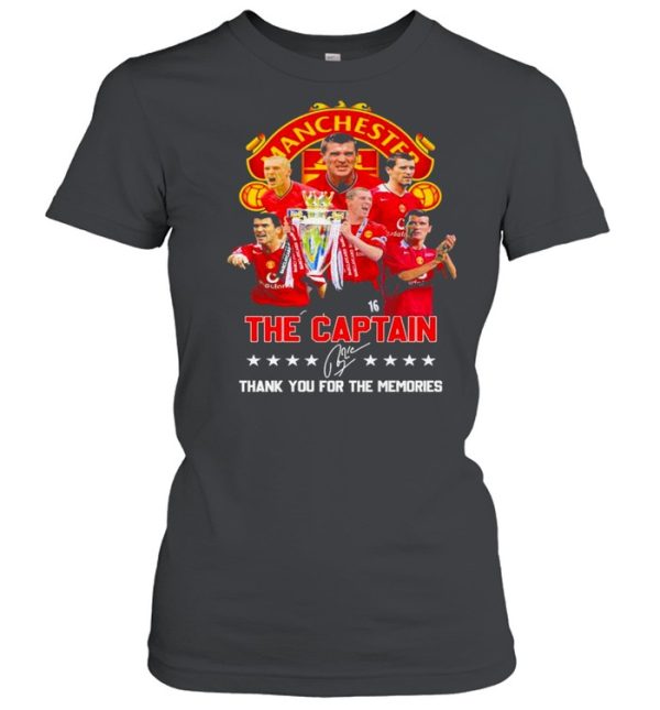 Manchester The Captain Signature Thank You For The Memories Shirt