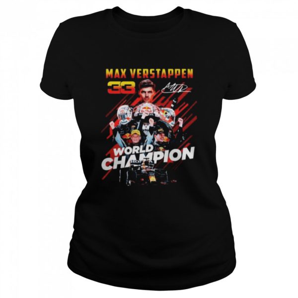 Max Verstappen World Champions 2021 F1 signature shirt