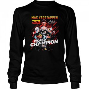 Max Verstappen World Champions 2021 F1 signature shirt 3