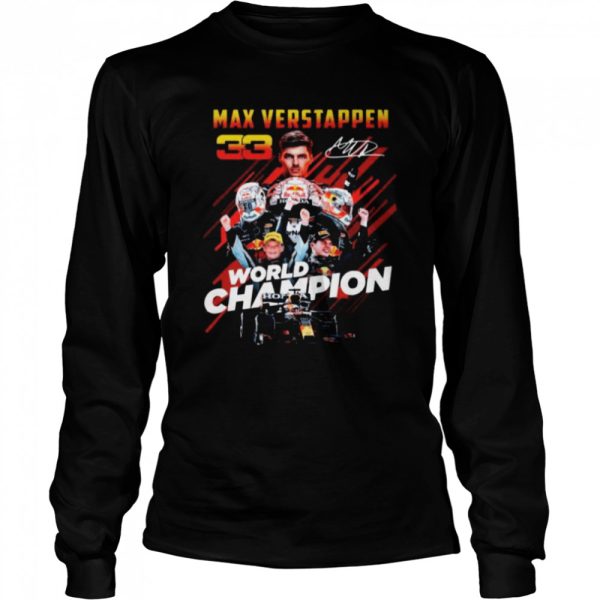 Max Verstappen World Champions 2021 F1 signature shirt