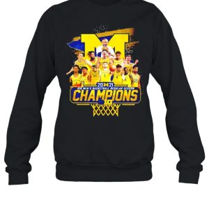 Michigan Wolverines 2021 Big Men's basketball regular season champions shirt 4