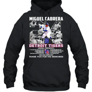 Miguel Cabrera 24 Detroit Tigers 2008 present thank you for the memories shirt 5