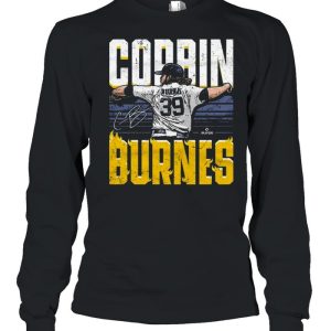 Milwaukee Brewers Corbin Burnes Flames Baseball Signature shirt 3