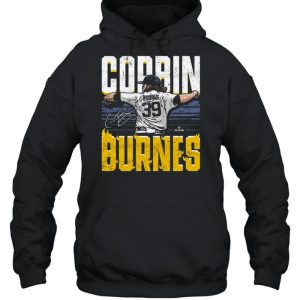 Milwaukee Brewers Corbin Burnes Flames Baseball Signature shirt 5