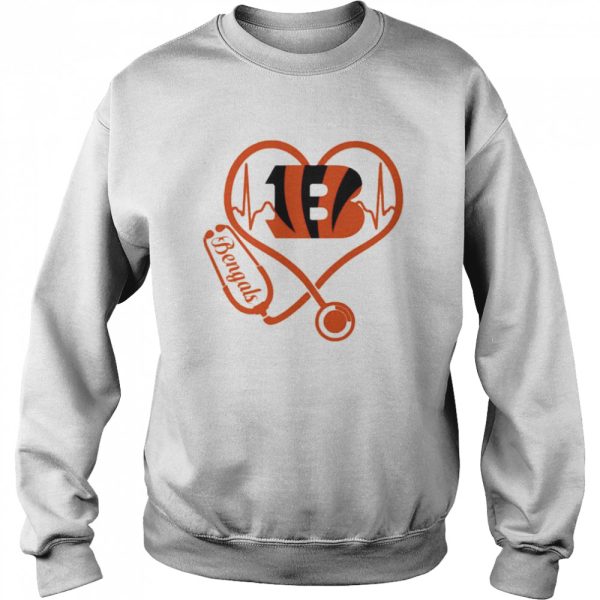 Nurse Love Cincinnati Bengals Heartbeat Shirt