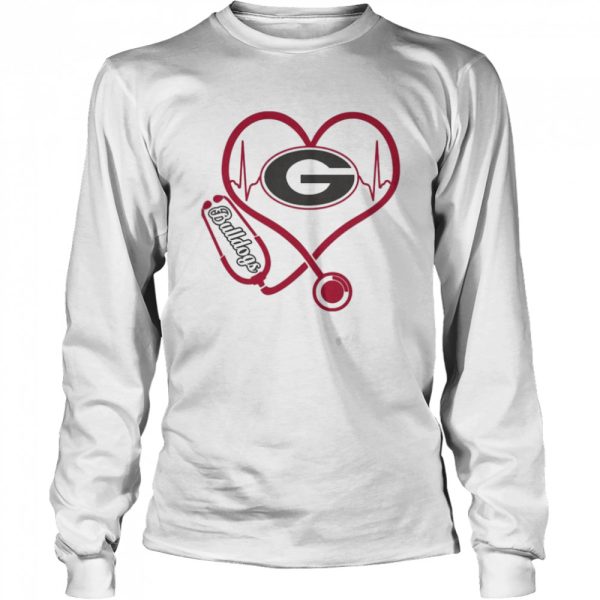 Nurse Love Georgia Bulldogs Heartbeat Shirt