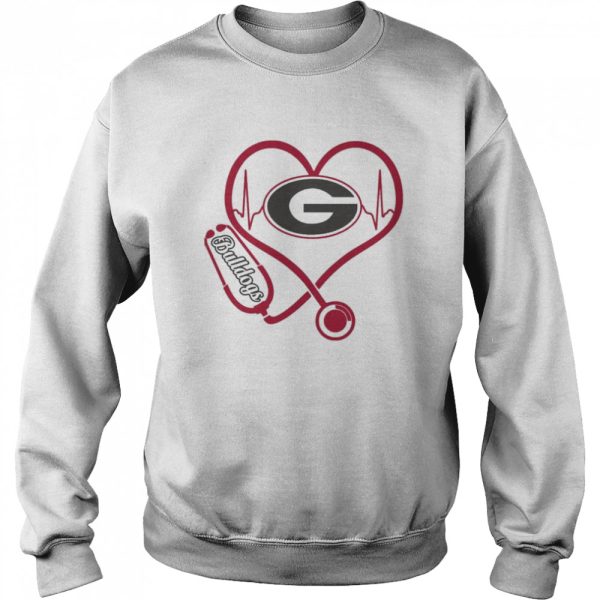 Nurse Love Georgia Bulldogs Heartbeat Shirt