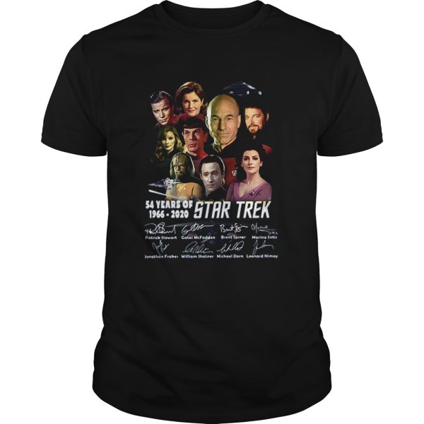 54 Years Of 1966 2020 Star Trek Characters Signatures shirt