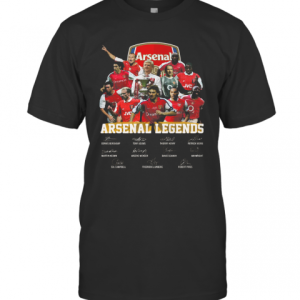 Arsenal Legends Football Players Signatures T-Shirt