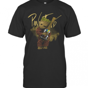 Baby Groot Hug Pink Floyd Guitar T-Shirt